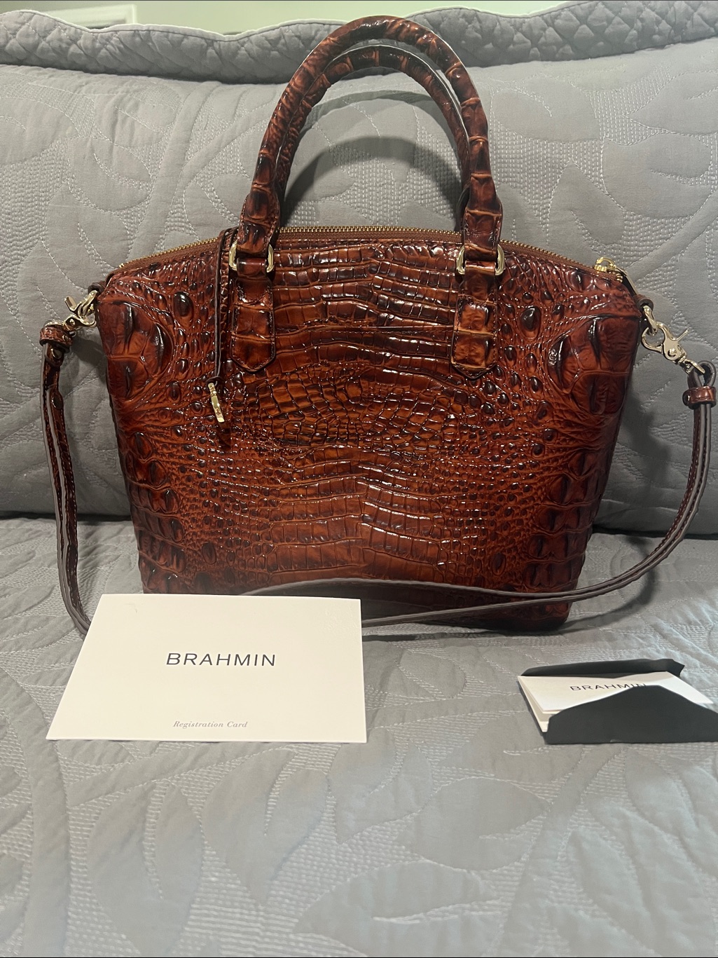 Brahmin Duxbury Satchel Pecan Melbourne